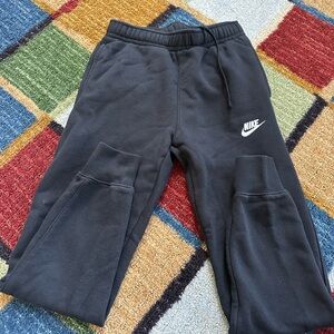 Nike Black Sweatpants Joggers with White Logo